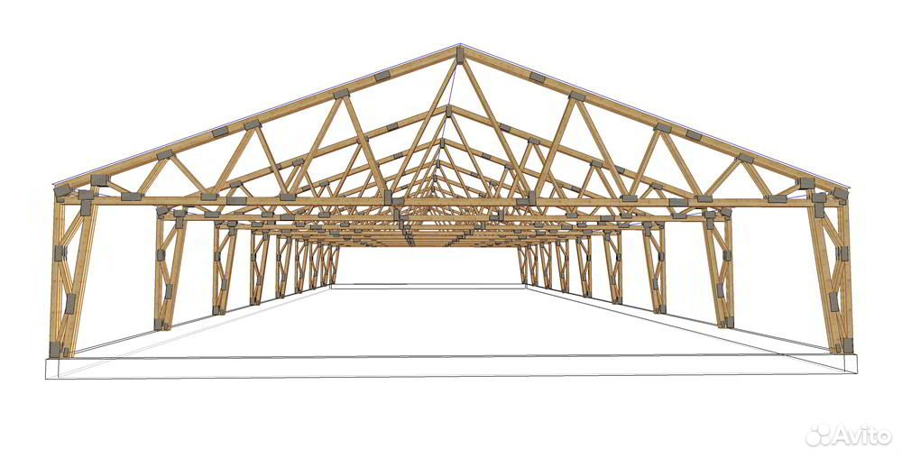Проект деревянного ангара