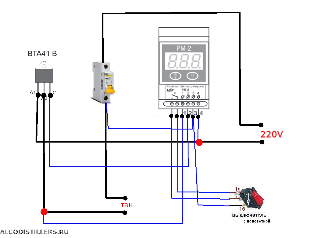 РМ-2 регулятор мощности для ТЭНА. Схема подключения ТЭНА 3 КВТ 220 В. Схема подключения регулятора мощности к тэну. Схема подключения ТЭН 220в терморегулятором.