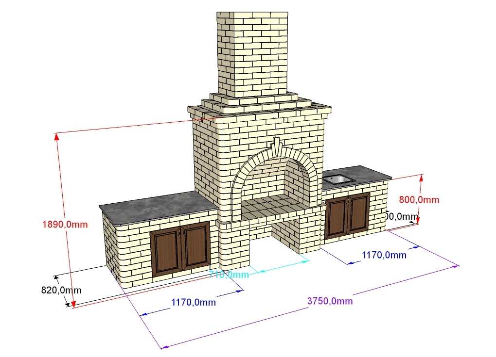 Барбекю чертежи с размерами