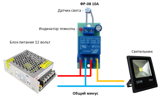 Как подключить датчик уличного освещения