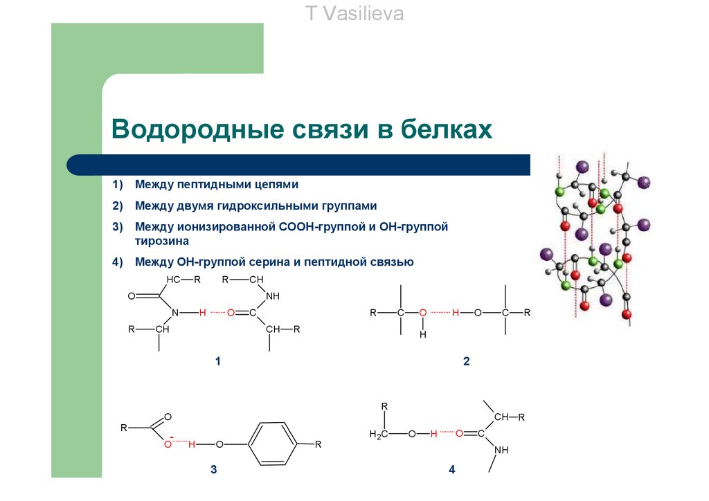 Водородная химическая связь заполните схему