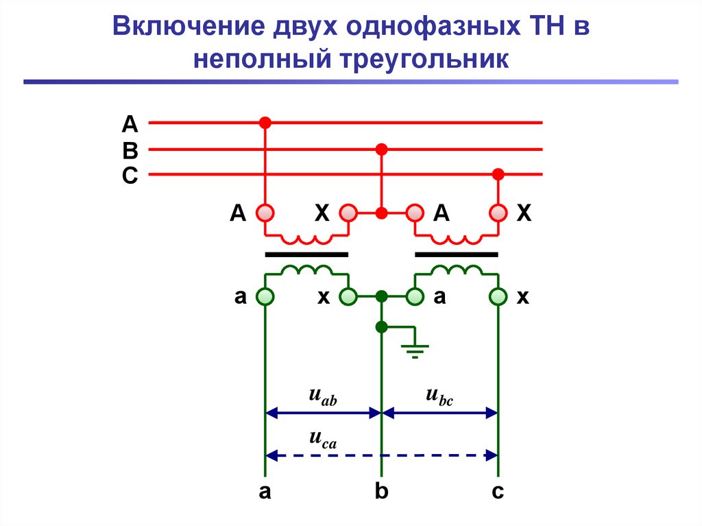 Схема неполной звезды тт