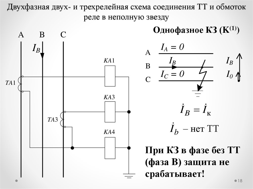 Какой коэффициент схемы имеет схема соединения тт в неполную звезду