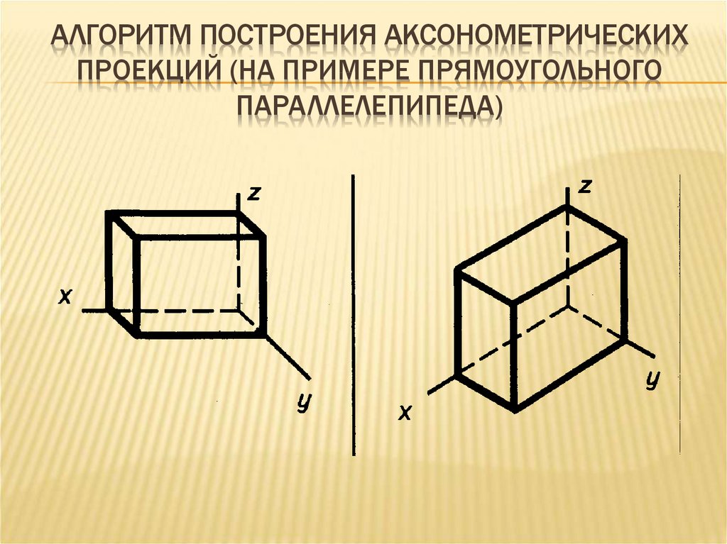 Проекция прямоугольного параллелепипеда