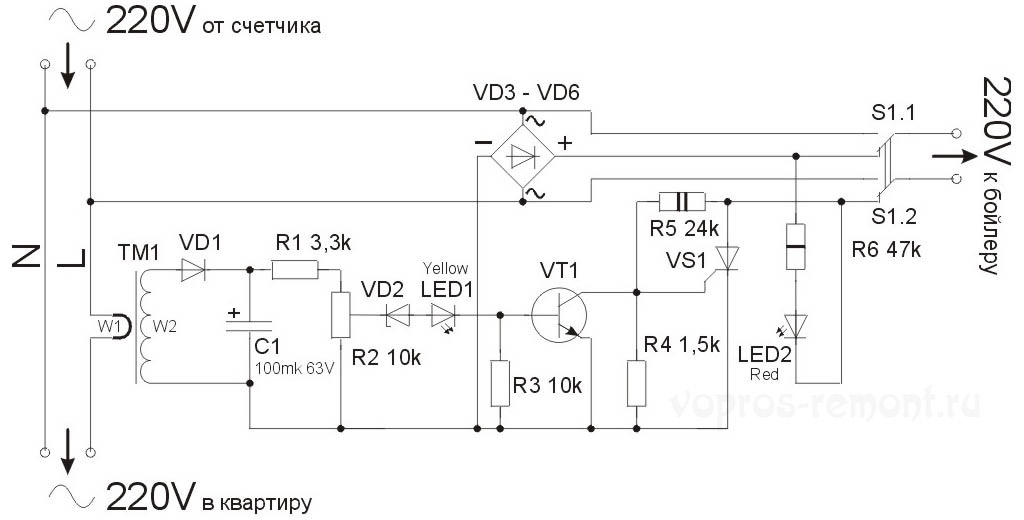 Thermex схема электрическая