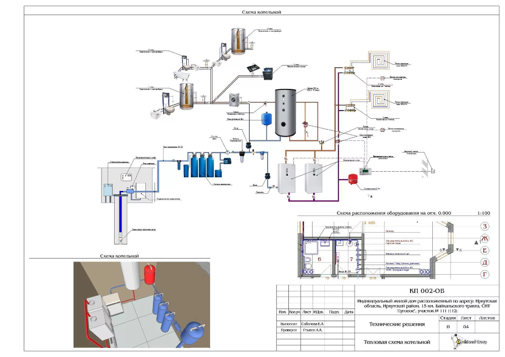 Проект отопления и водоснабжения частного дома