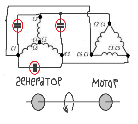 Генератор из асинхронного двигателя своими руками без переделки схемы