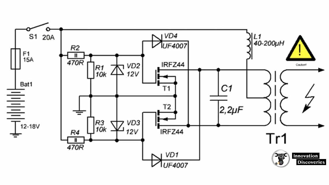 Индукционный нагреватель своими руками рабочая схема 12 вольт