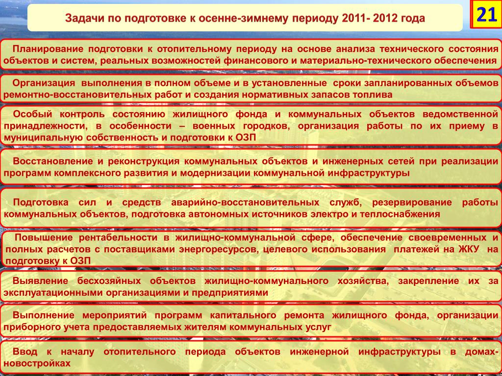 План работ по подготовке к отопительному сезону образец