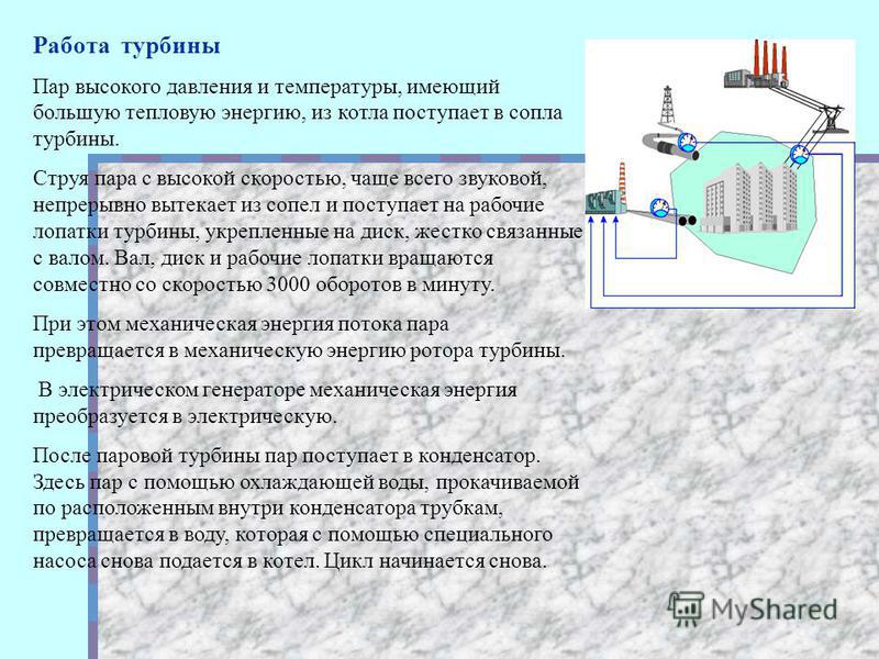 Паровая турбина давление