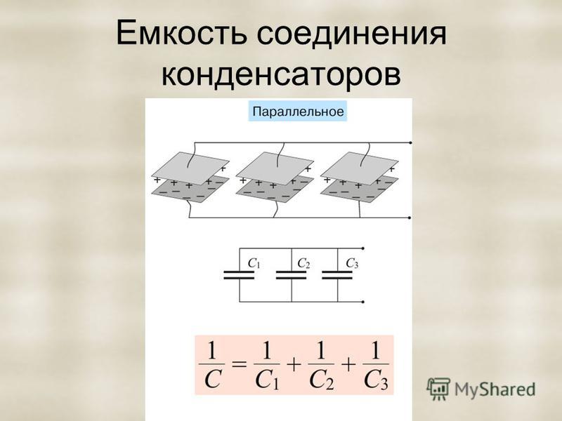 Презентация соединение конденсаторов последовательное и параллельное