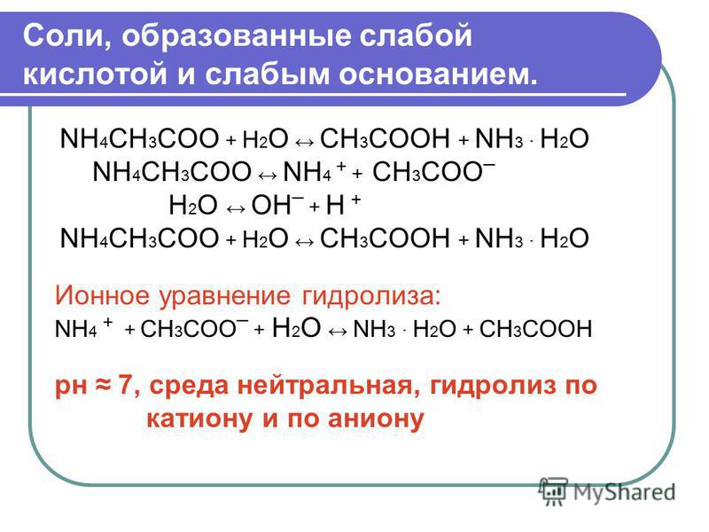 Гидролиз соли al2 so4 3