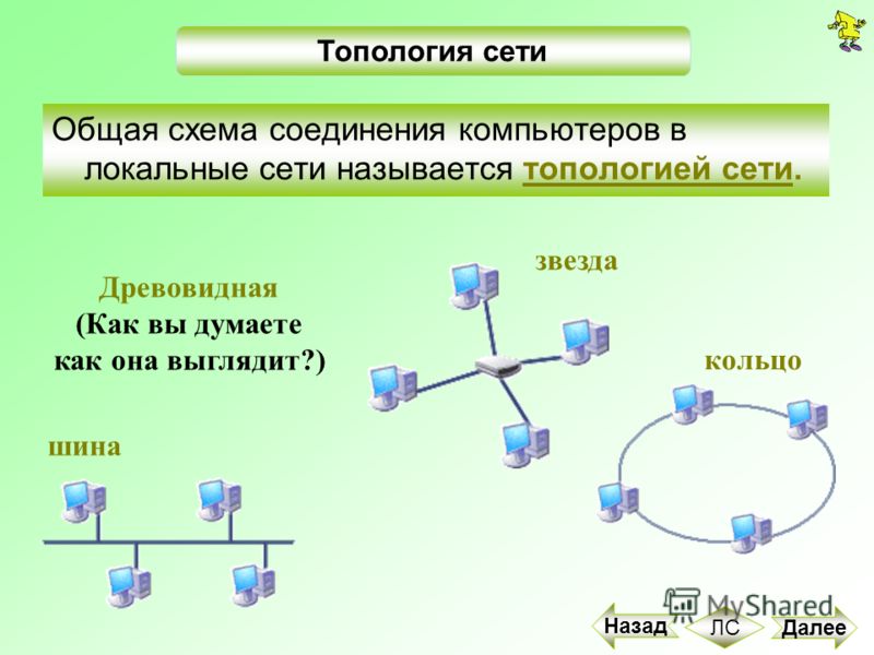 Как называется соединение компьютеров между собой в локальной компьютерной сети указанное на рисунке