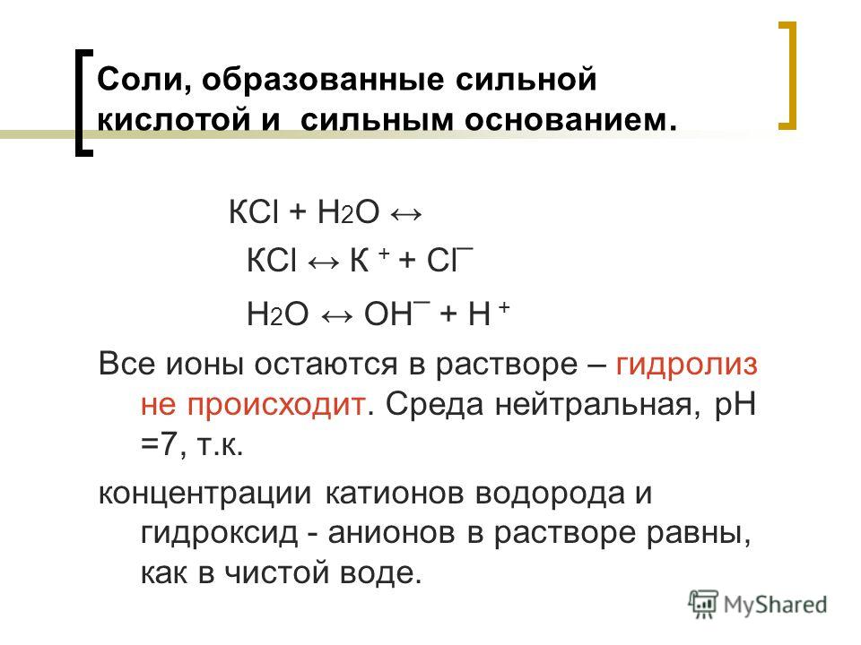 Хром гидролиз