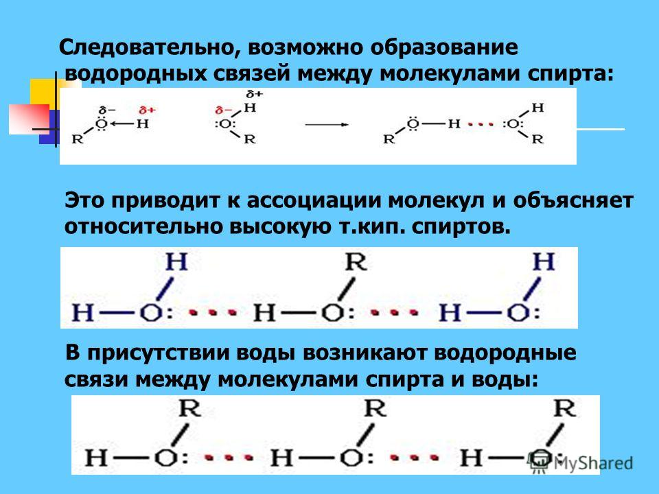 Какая связь между молекулами. Схема образования водородной связи между молекулами спирта. Схема водородной связи между молекулами. Схема образования водородной связи между молекулами воды. Схема водородной связи между молекулами спирта.