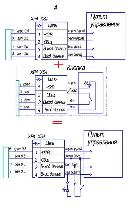 Схема подключения бинар