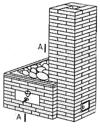 Печь для бани из кирпича чертежи