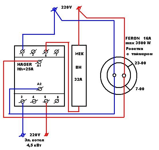 Схема подключения электрокотла к электросети 6 квт 220в