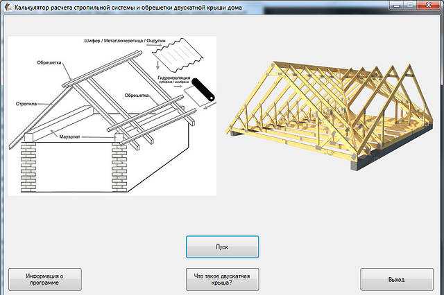 Расчет крыши онлайн калькулятор с чертежами 2 скатной крыши