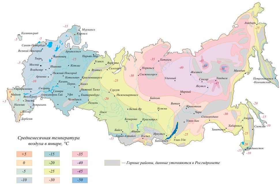 Карта снеговых районов