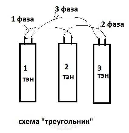 Схема подключения тэна звезда