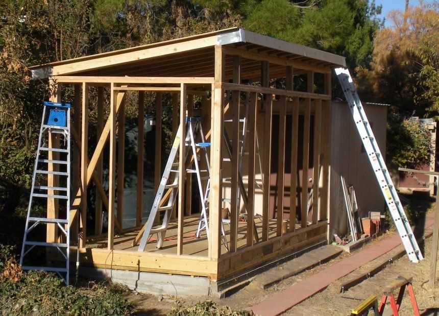 Строительство сарая с односкатной крышей: Как построить сарай на даче с .