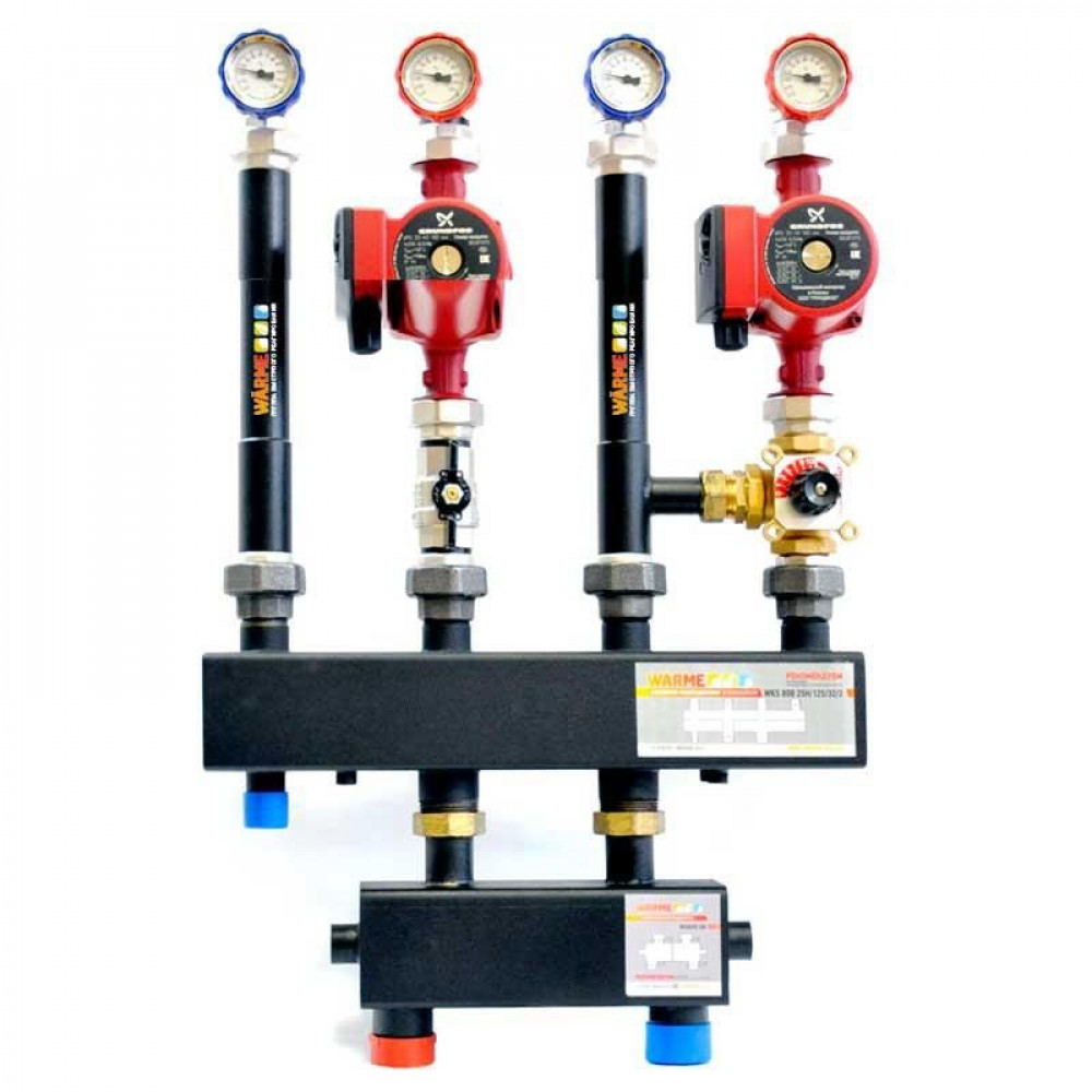 Группа быстрого монтажа для отопления. Гидрострелка на 2 контура. Группа быстрого монтажа на гидрострелке. Гидрострелка тим для отопления.