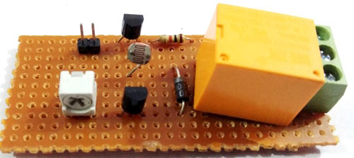 Automatic Street Light circuit using LDR and relay