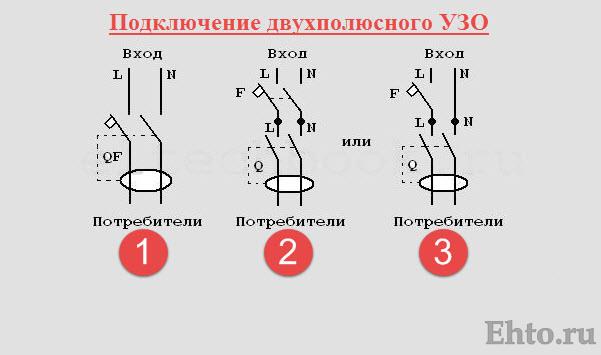 Графическое обозначение узо на однолинейной схеме