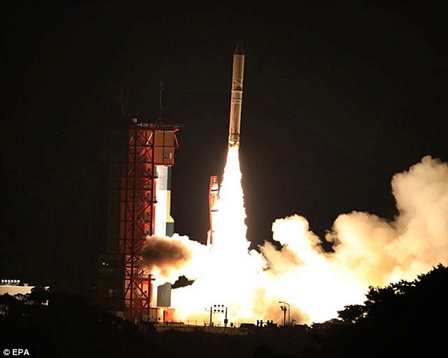 The 26-meter-long rocket, launched at about 8 p.m. (1100 GMT) from the Uchinoura Space Centre in southern Japan, and released a satellite for studying radiation belts around the earth.