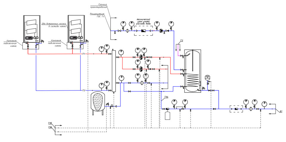 Проект котельной с двумя котлами