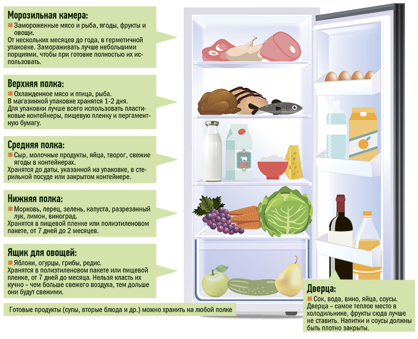 Какая температура должна быть в холодильнике и морозильной камере
