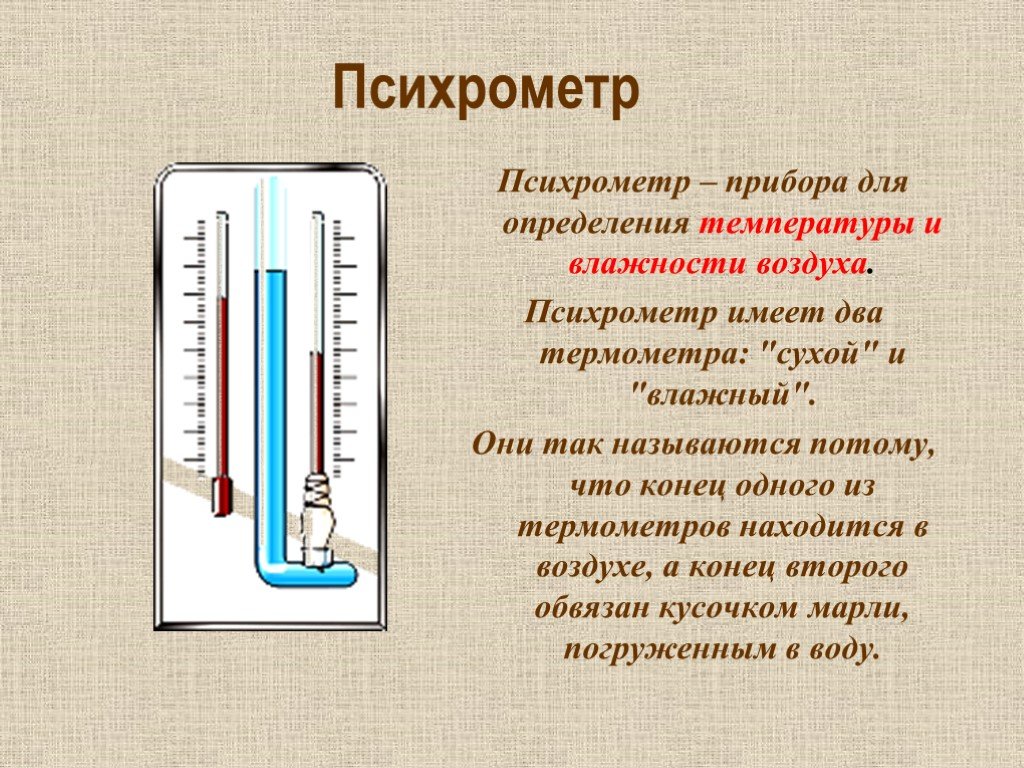 Влажность воздуха вольтметр температура. Принцип работы психрометра приборов для измерения влажности воздуха. Психрометр это прибор для измерения влажности. Приборы для определения влажности – психрометр. Психрометр физика.