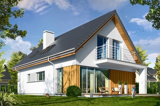 Дизайн дома с двухскатной крышей