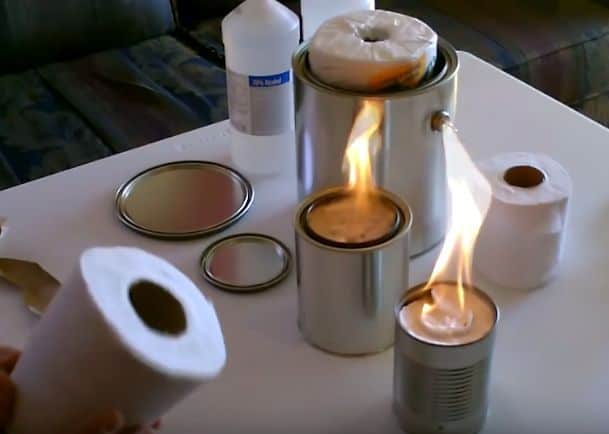 DIY heater: Alcohol / Toilet Paper Heater