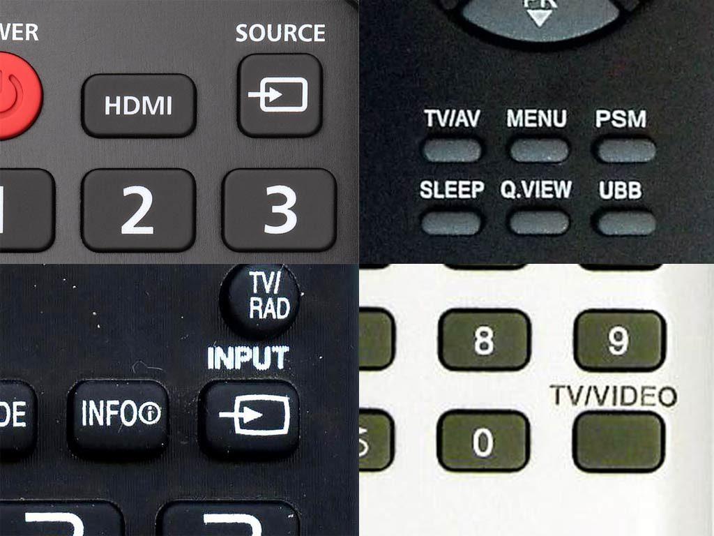 кнопки на пульте телевизора