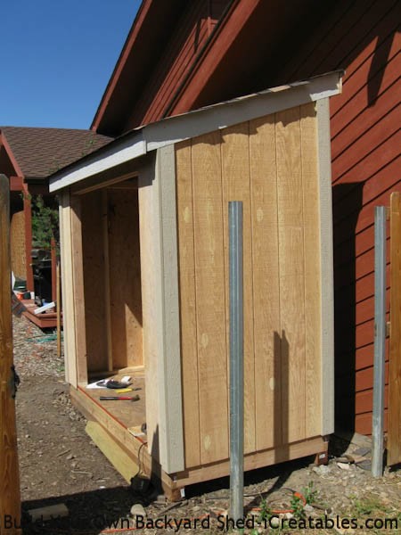 exterior trim installed on storage shed