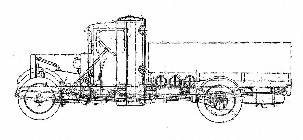 zis_gazgen Схема автомобиля ЗИС-21 с газогенератором1.jpg