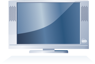 An icon image of a flat-screen tv