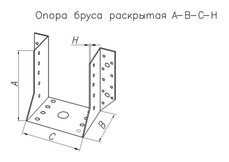 Опора бруса чертеж dwg