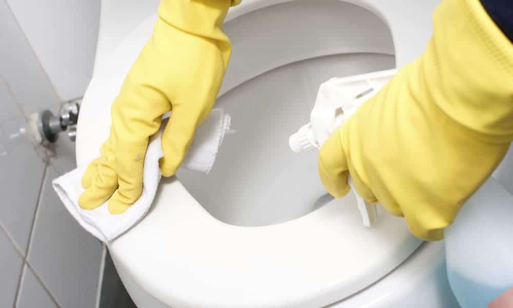 Method 1 Toilet Seat Cleaning with Bleach